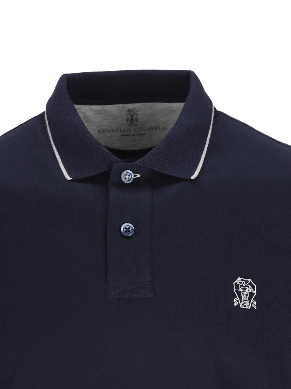 Brunello Cucinelli  logo-embroidered polo shirt