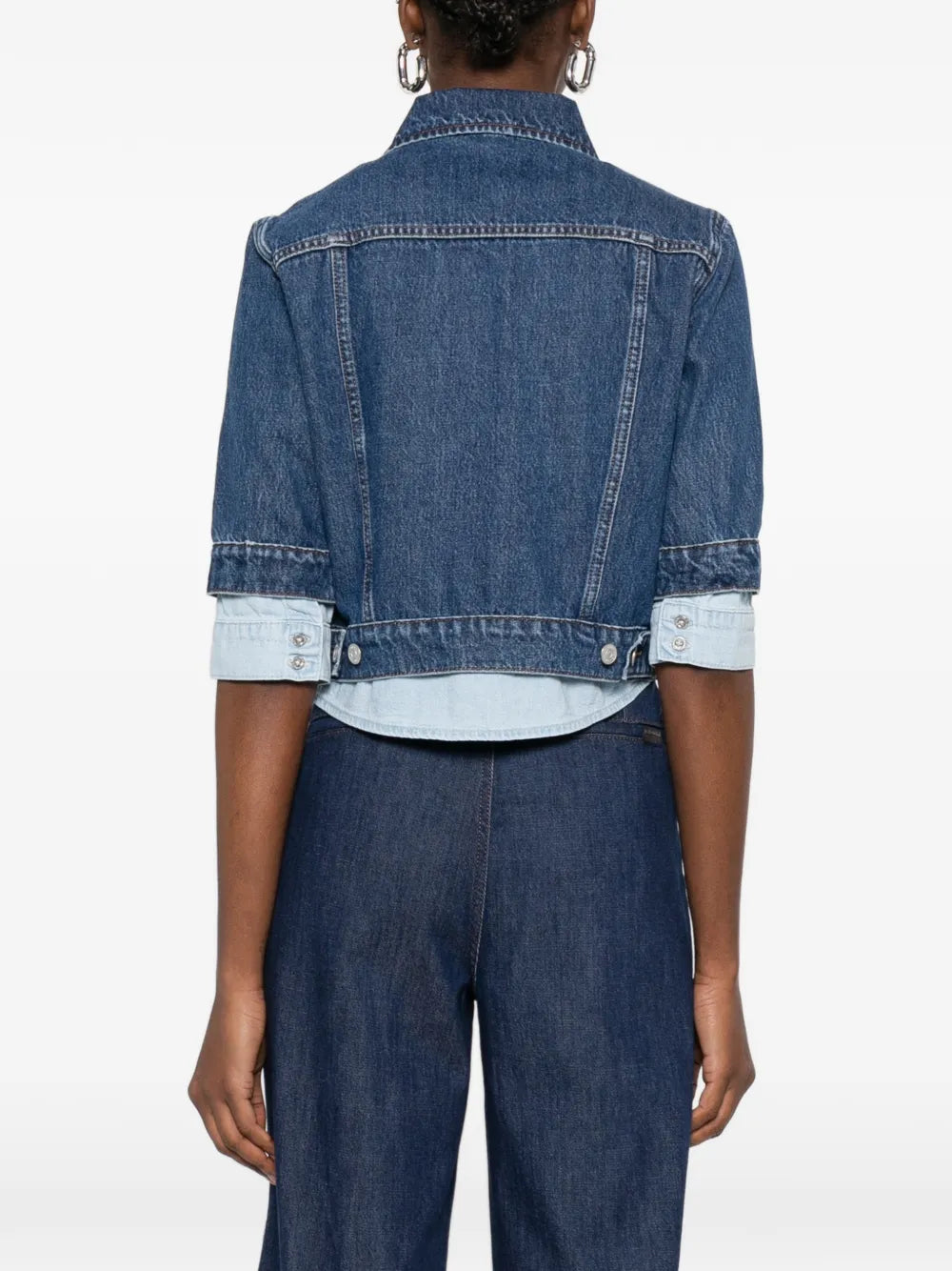 7 For All Mankind Trucker button layered jacket