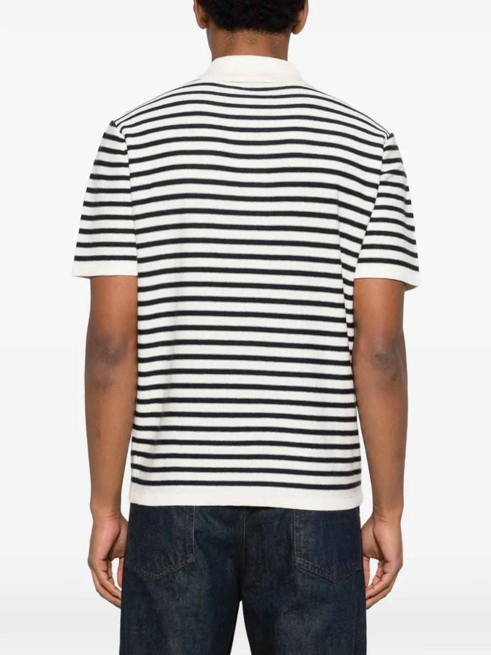 A.P.C. striped pocket polo shirt