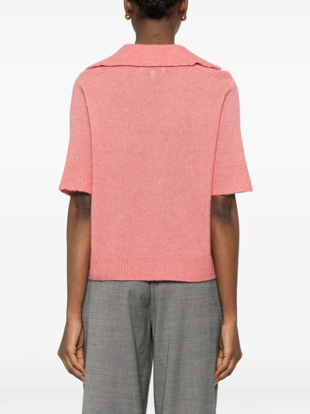 BOMPARD  V-neck short-sleeve polo top