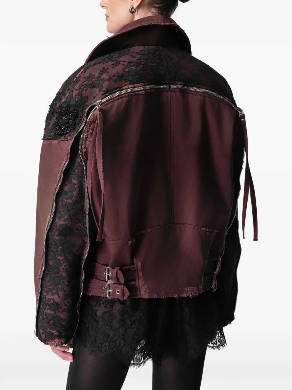 ARTICLE TEN lace-panelling jacket - Image 2