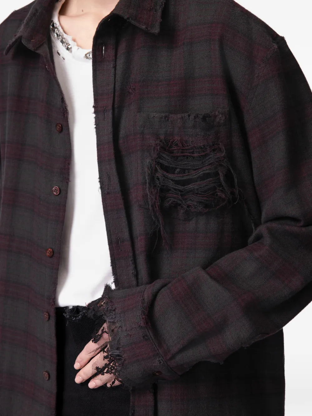 ARTICLE TEN plaid cotton shirt