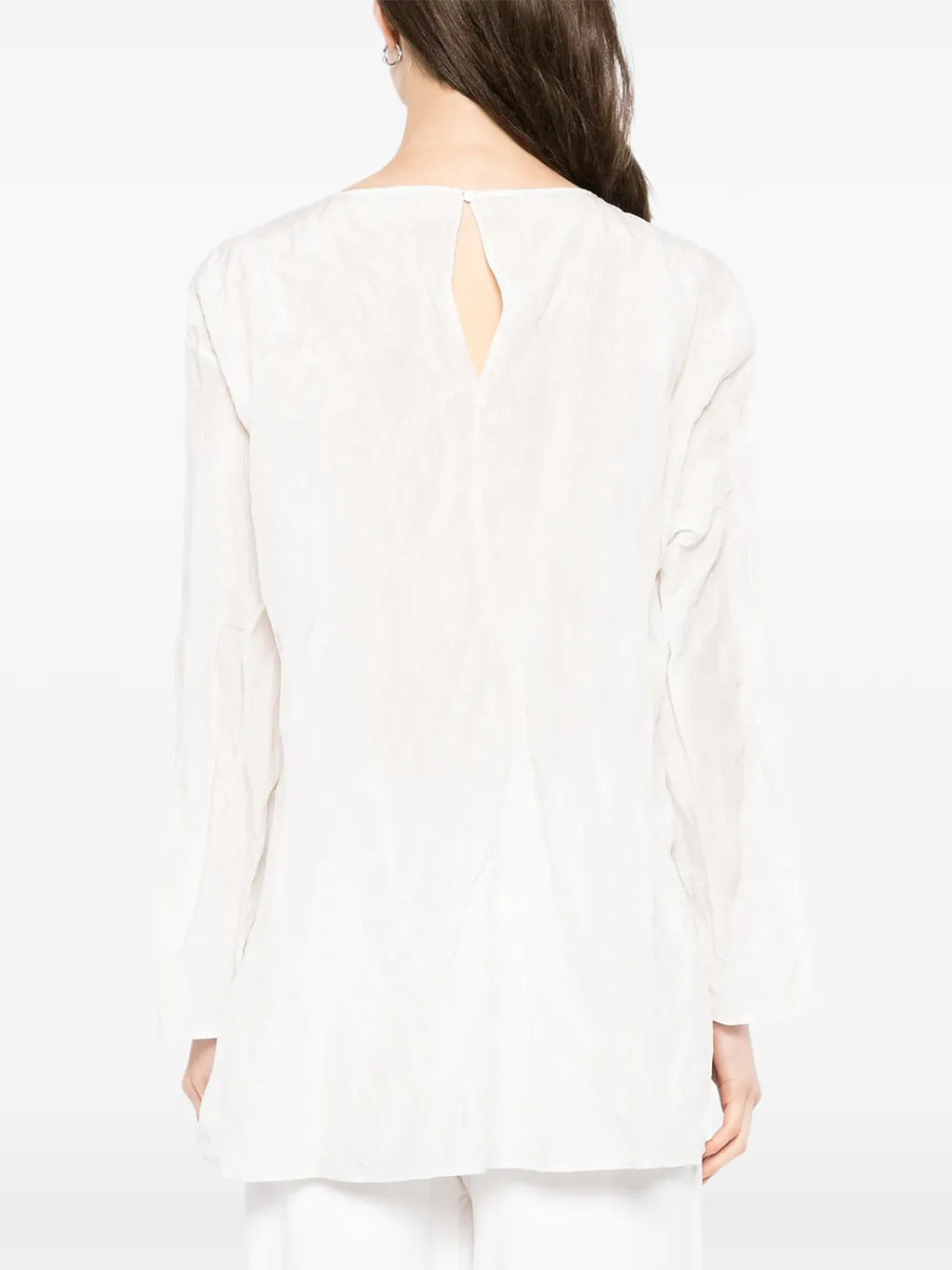 YEAREAST crease-effect long-sleeve top