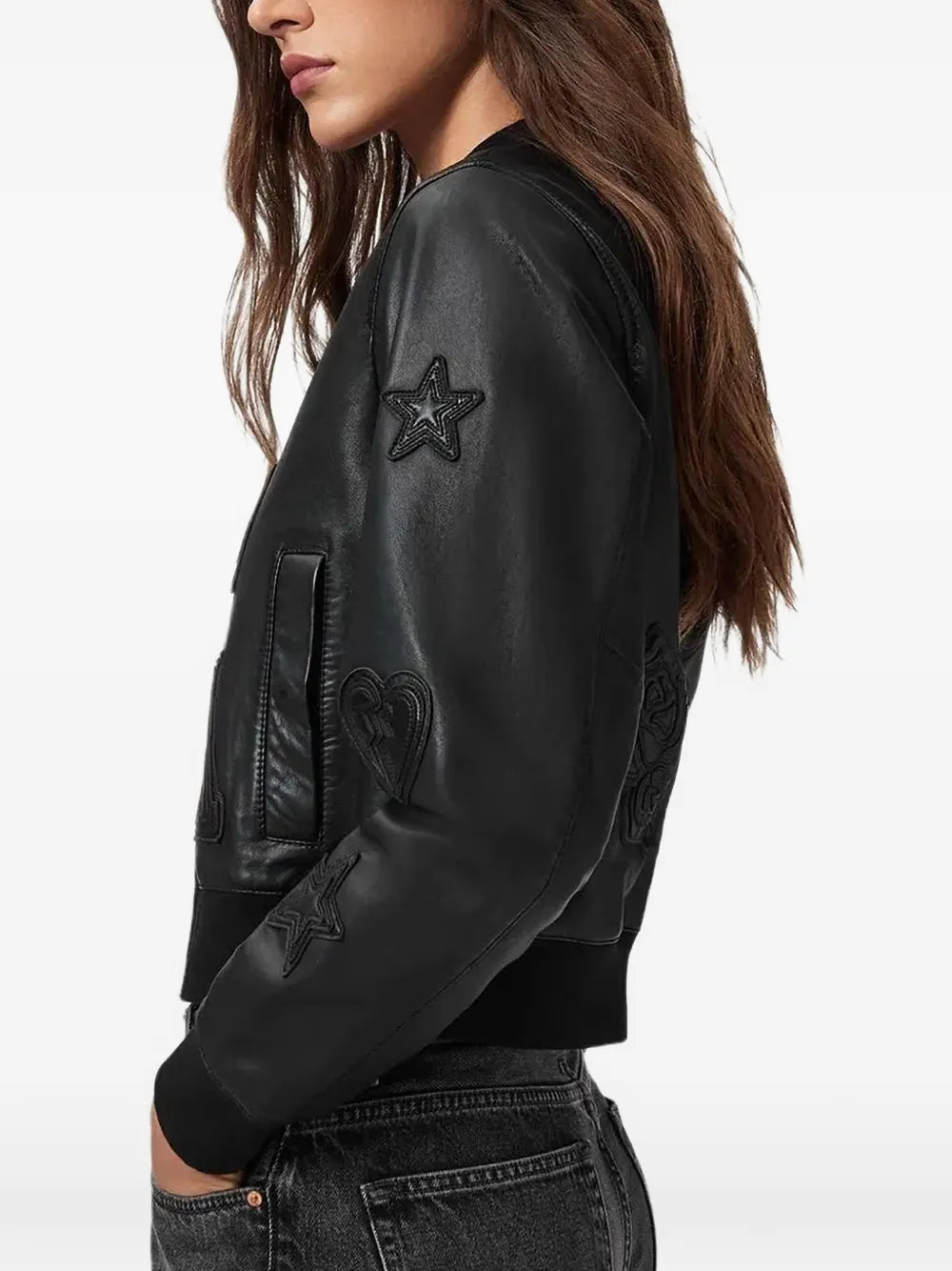 AllSaints  Orten 94 appliquéd bomber jacket