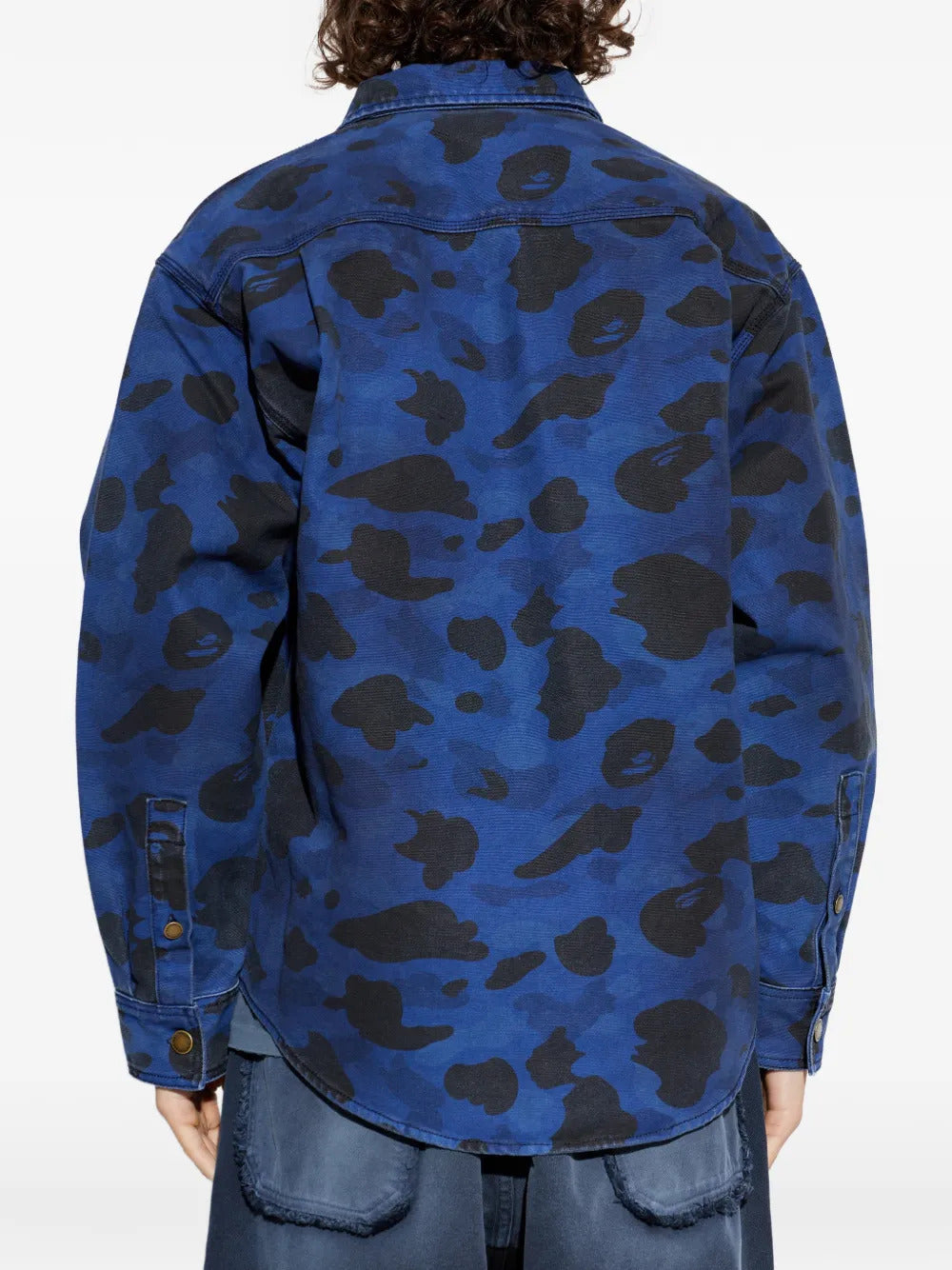 A BATHING APE®  1ST Camo camouflage logo-patch shirt