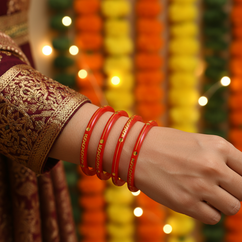 22 Carat Gold Pola Bangles With Card (2 Piece)