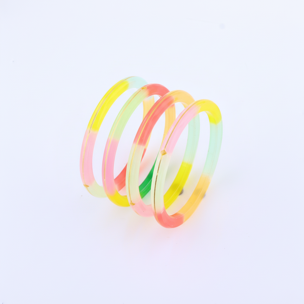 22 Carat Gold Pola Bangles With Card (4 Piece)