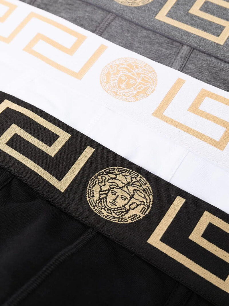 Versace  Greca-print cotton briefs set