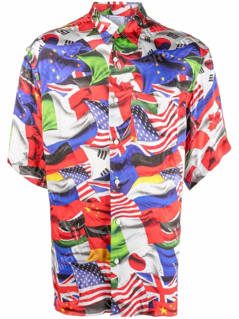 VETEMENTS flag-print shirt