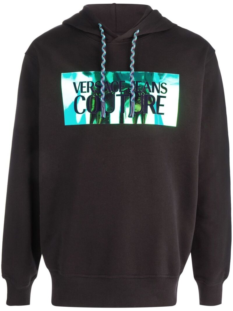 Versace Jeans Couture  logo-print drawstring hoodie