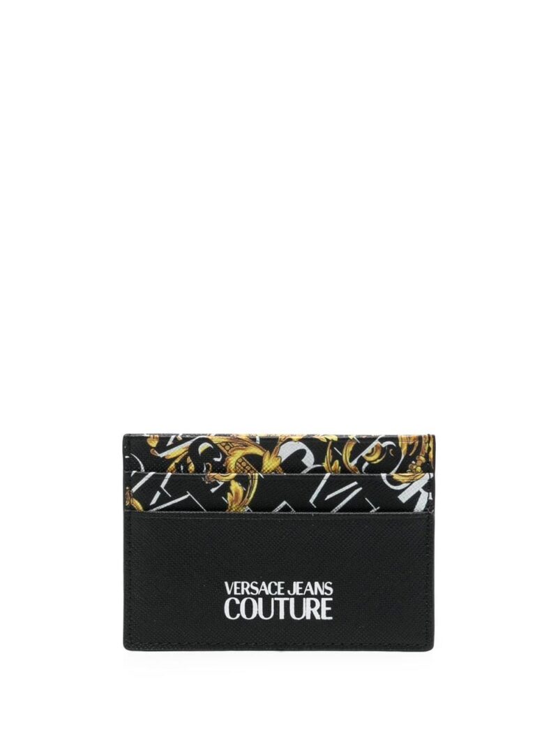 Versace Jeans Couture  logo-print leather cardholder