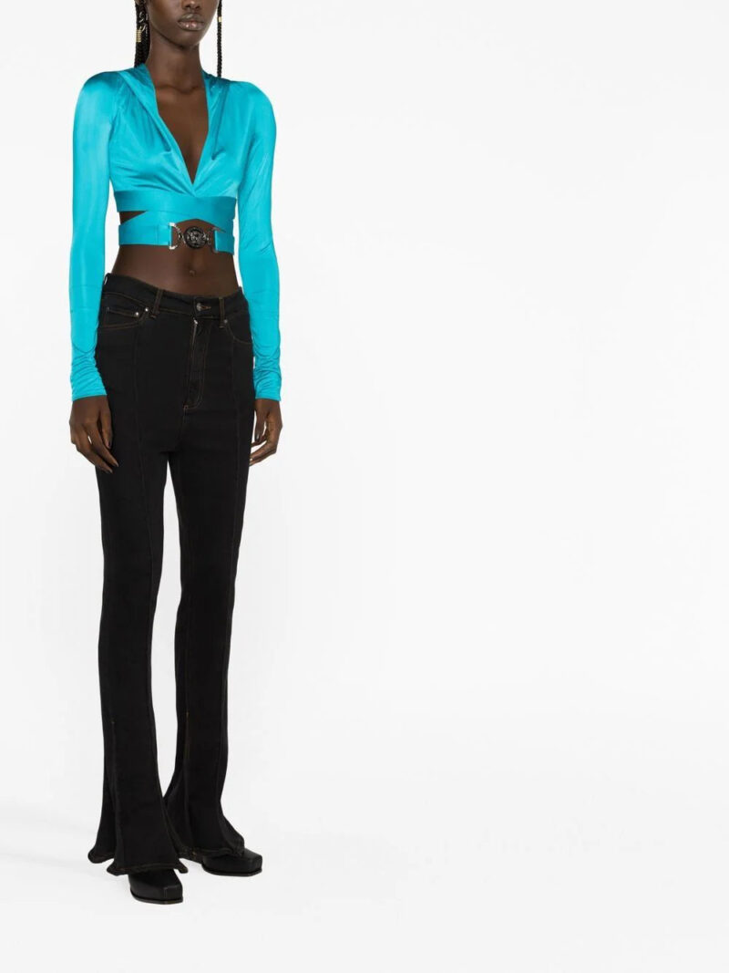 Versace Medusa Biggie crop hoodie