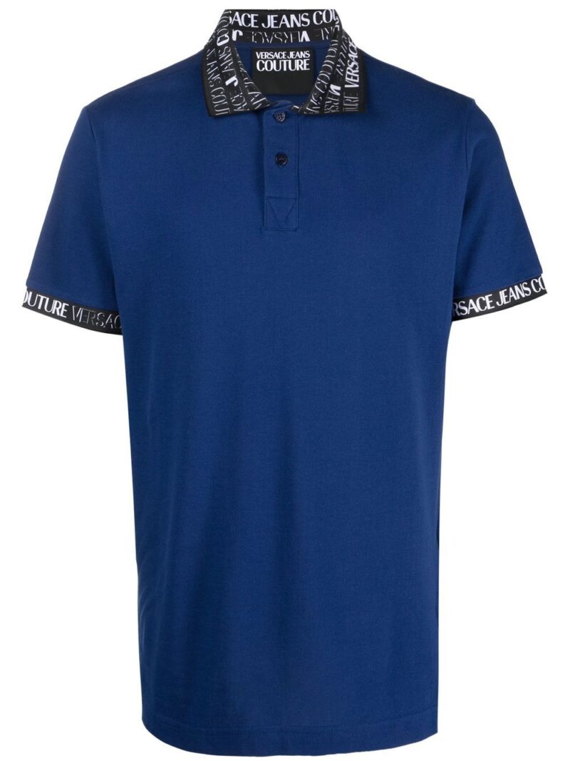 Versace Jeans Couture  logo embroidered polo shirt
