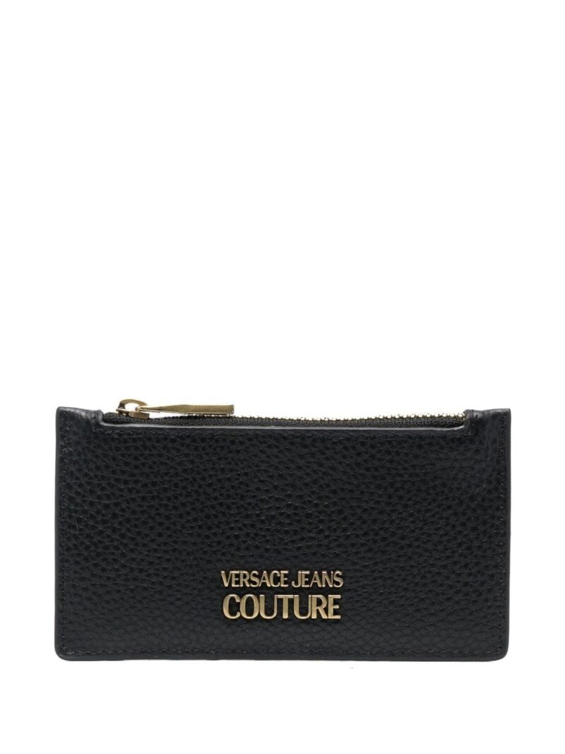 Versace Jeans Couture  logo-appliqué leather cardholder