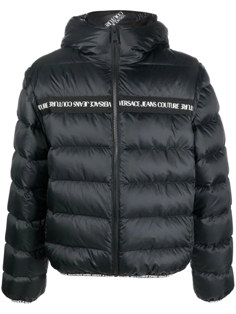 Versace Jeans Couture  logo-print hooded padded jacket