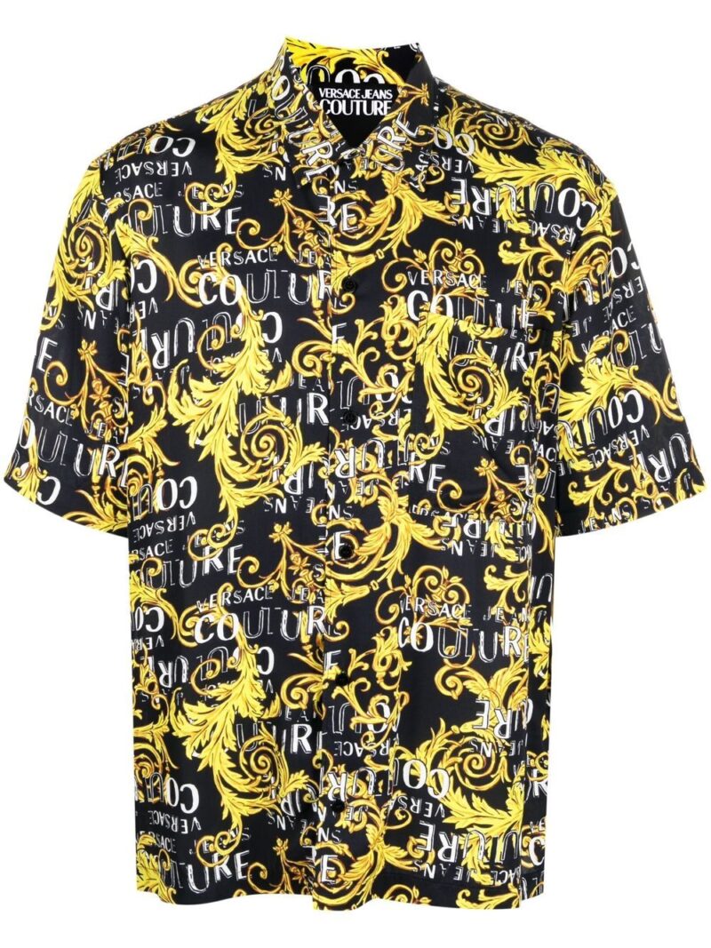 Versace Jeans Couture baroque-print short-sleeve shirt