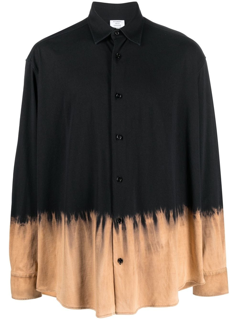 VETEMENTS bleached long-sleeve shirt