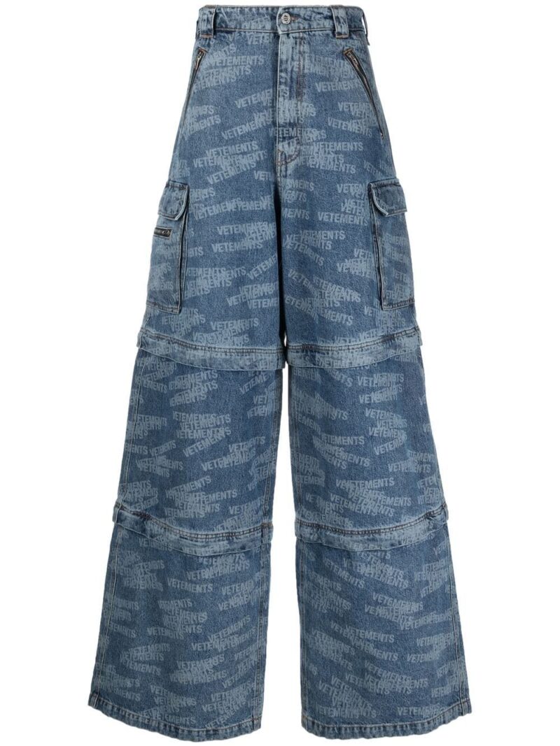 VETEMENTS  Transformer logo-print jeans