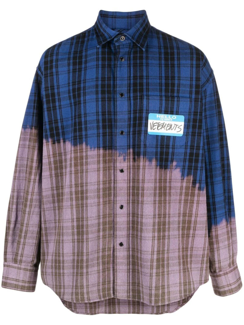 VETEMENTS  My Name Is checked shirt