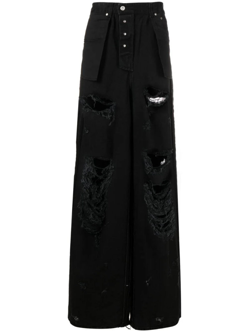 VETEMENTS  distressed-effect wide-leg jeans