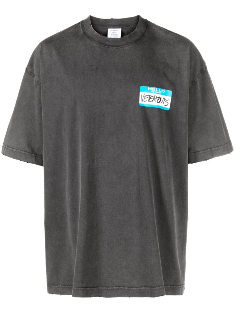 VETEMENTS  My Name Is cotton T-shirt