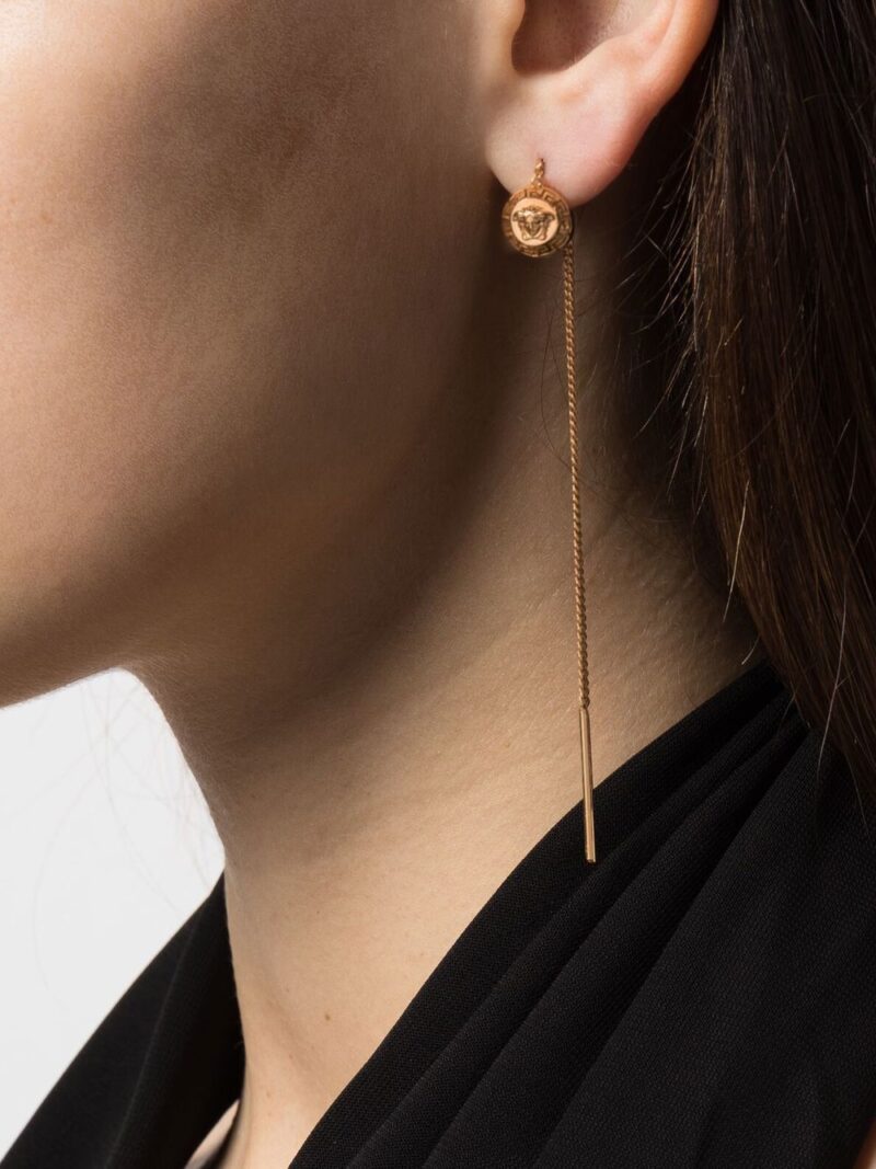 Versace  Medusa chain-link drop earrings