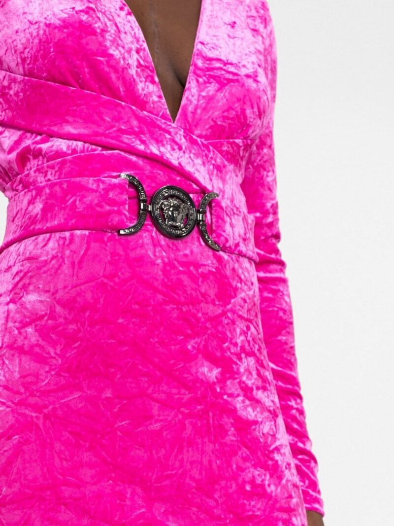 Versace  Medusa Biggie velvet hooded dress