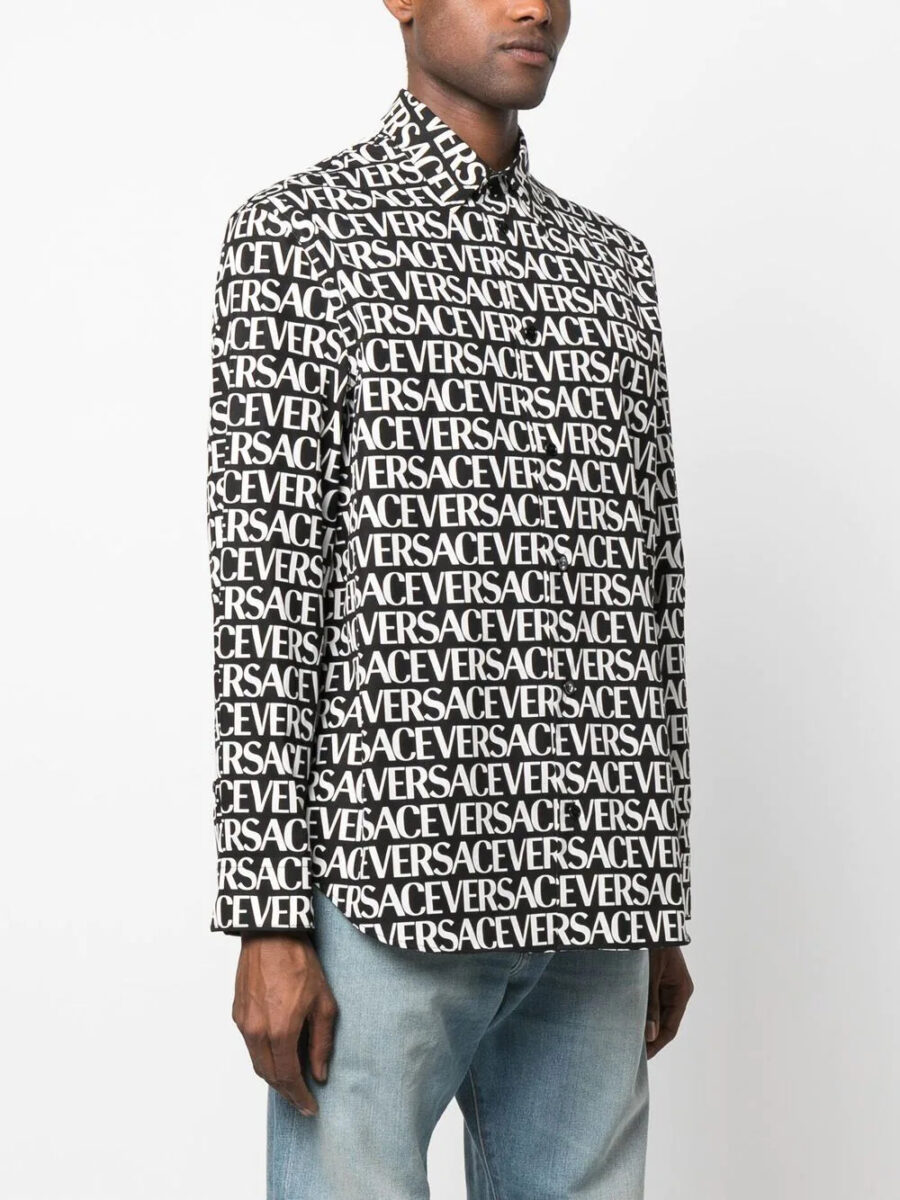 Versace  all-over logo-print shirt