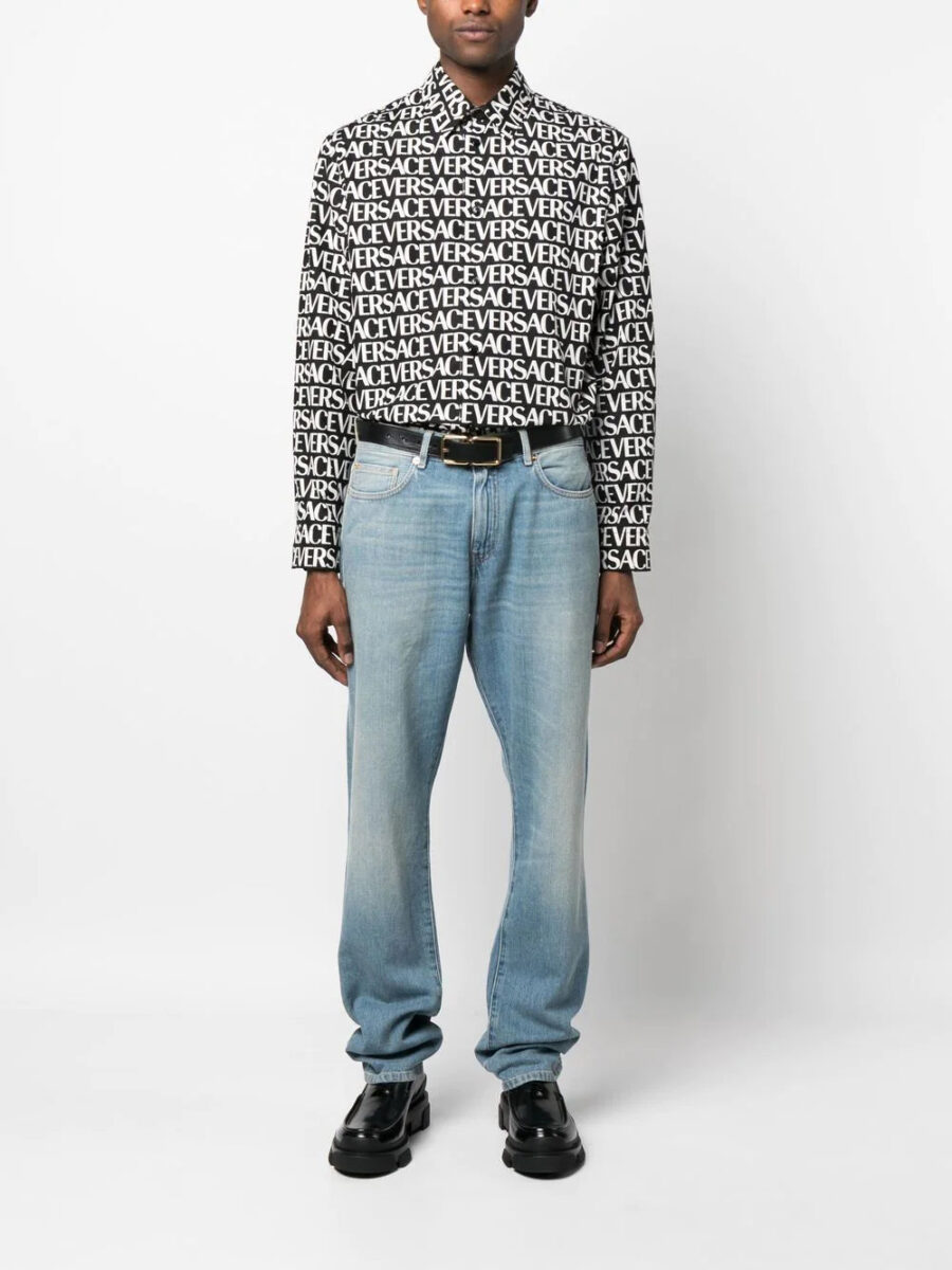 Versace  all-over logo-print shirt
