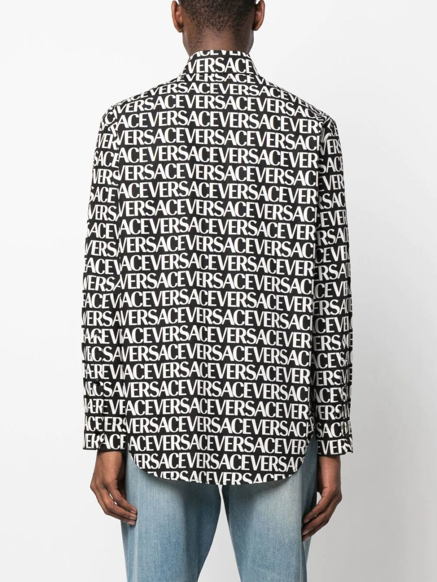 Versace  all-over logo-print shirt