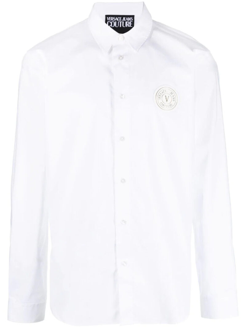 Versace Jeans Couture  logo patch buttoned shirt
