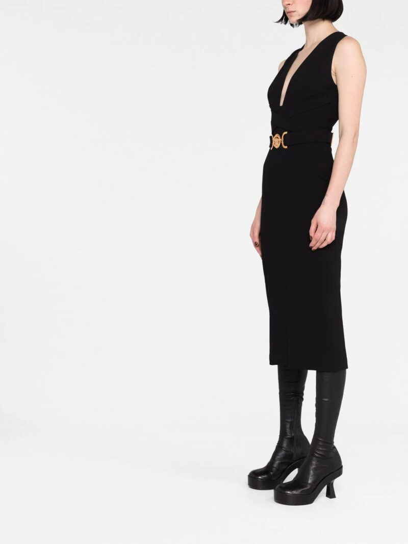 Versace Medusa Biggie sleeveless midi dress