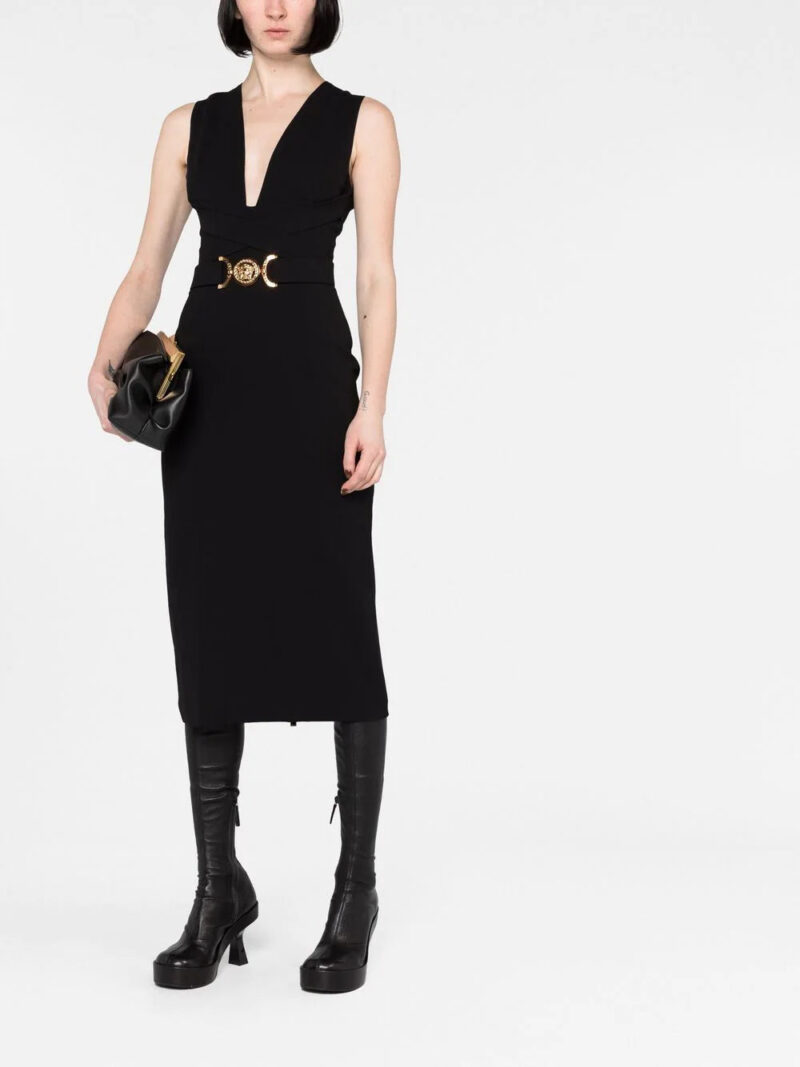 Versace Medusa Biggie sleeveless midi dress