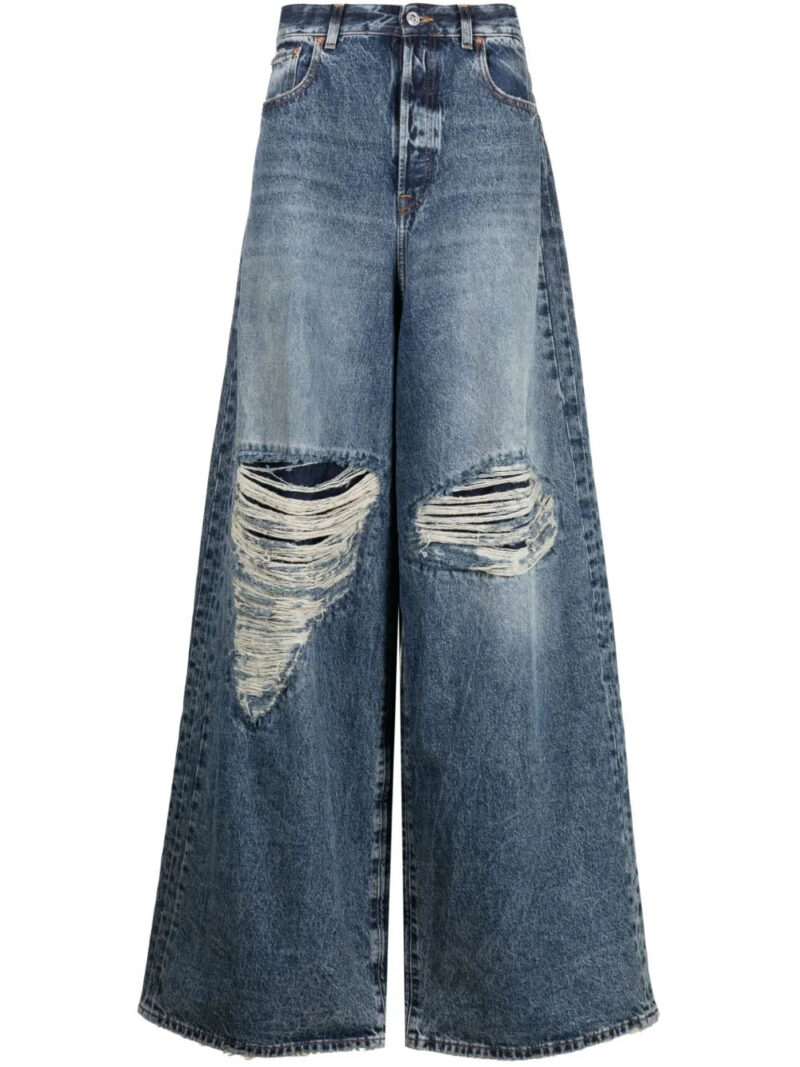 VETEMENTS  distressed wide-leg jeans