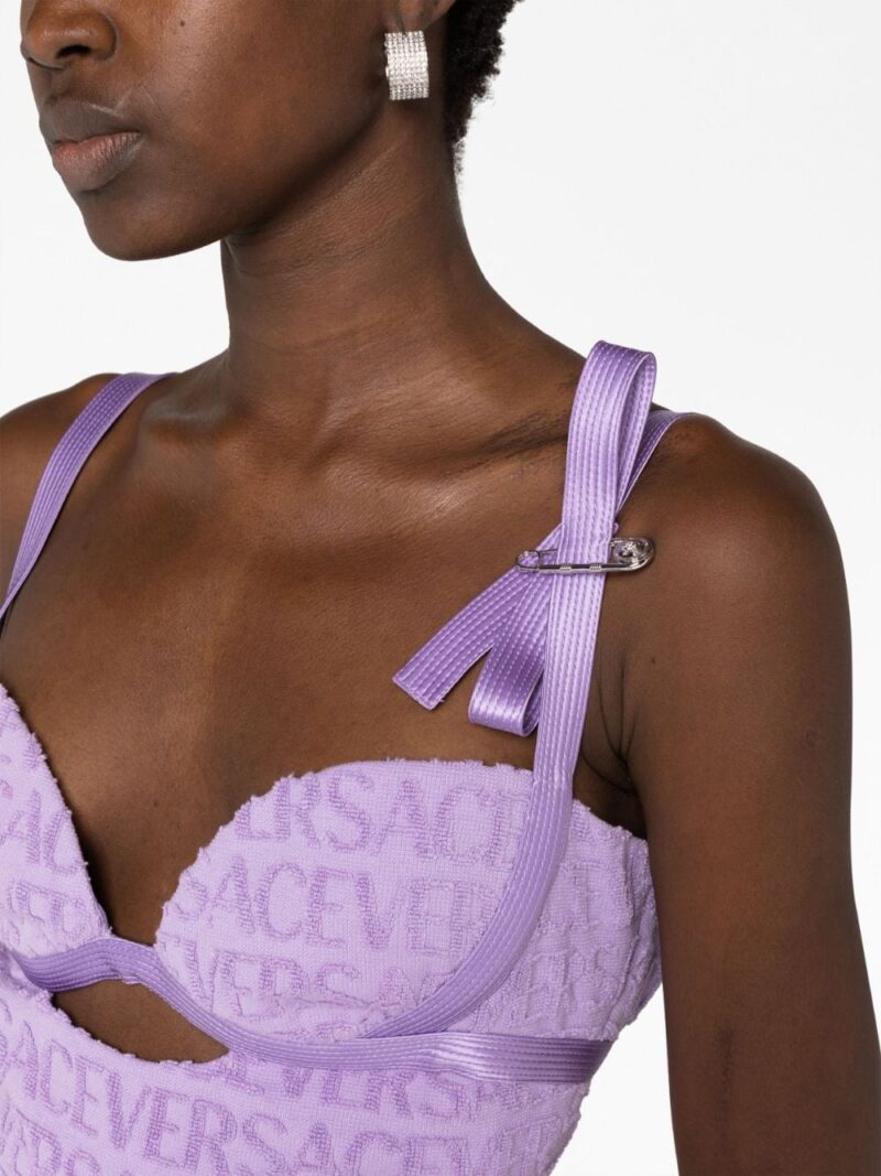Versace  Allover-jacquard bustier top