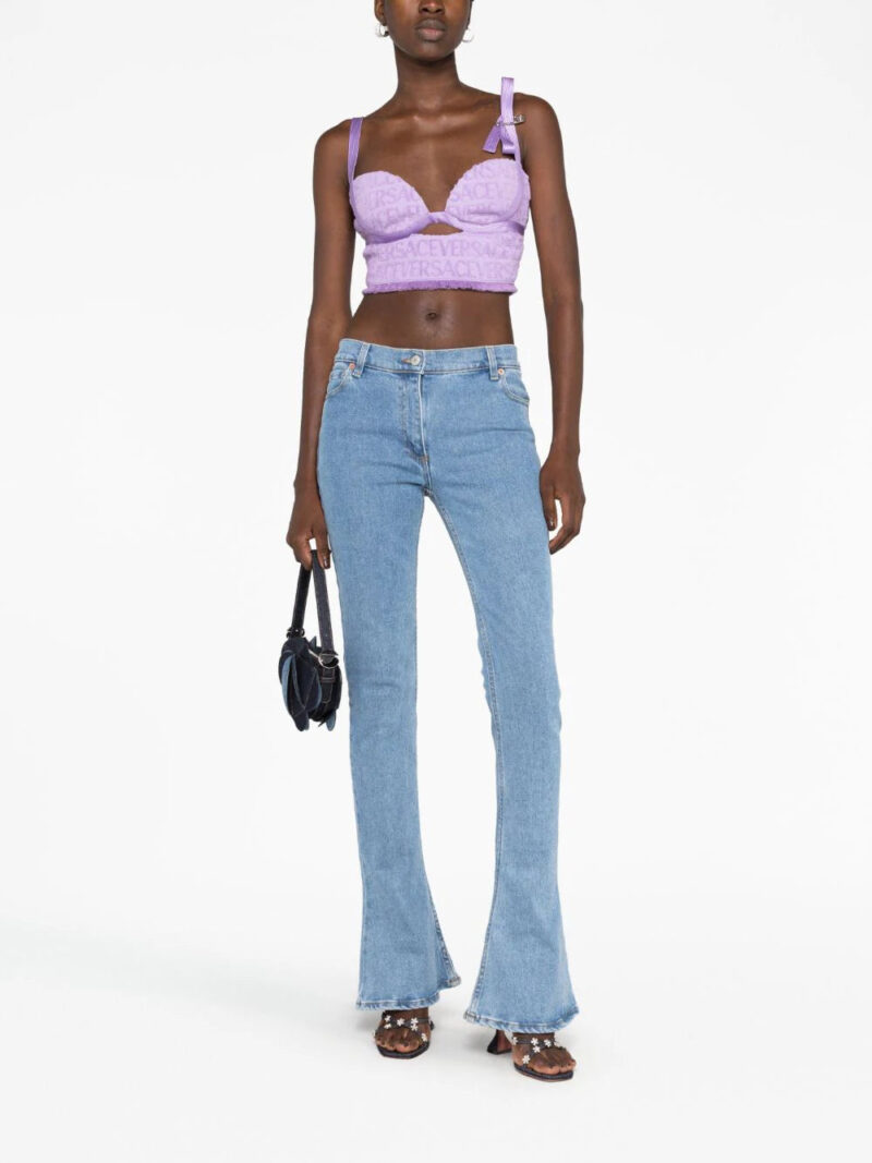Versace  Allover-jacquard bustier top