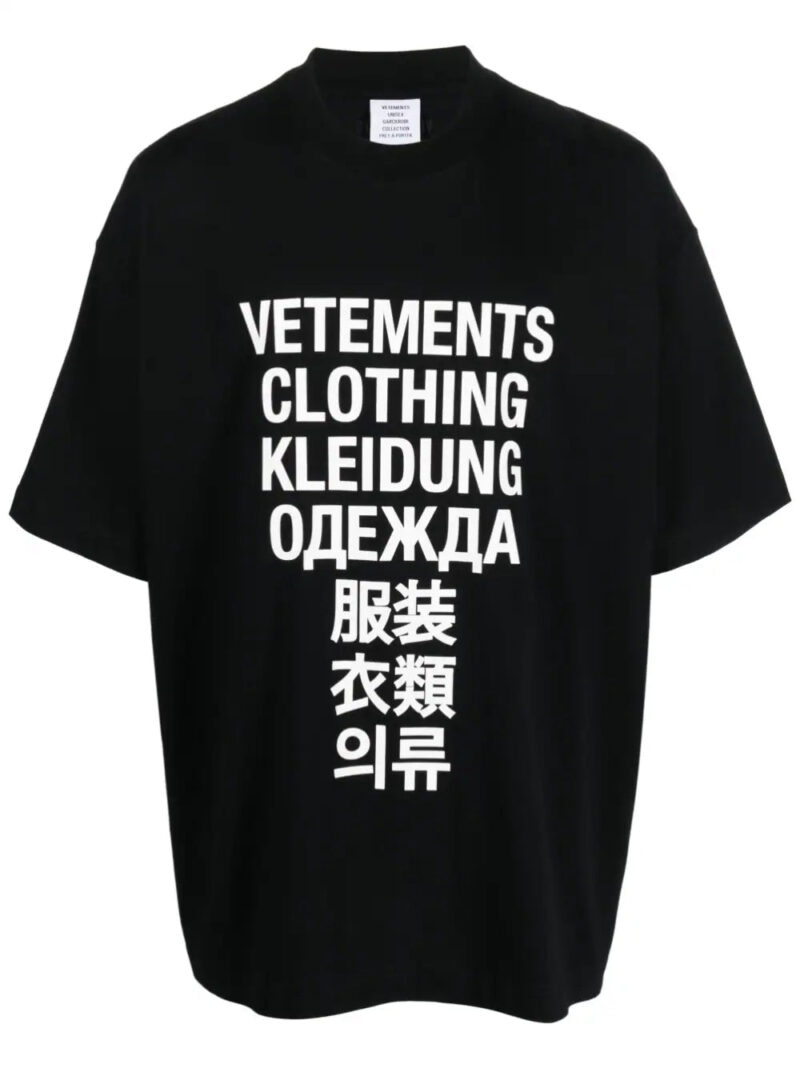 VETEMENTS  Translation logo-print T-shirt