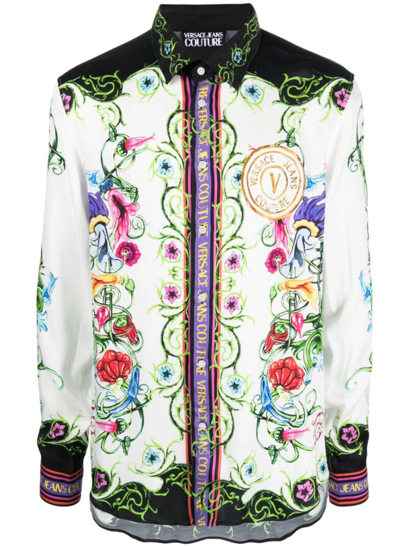 Versace Jeans Couture  logo-print long-sleeve shirt