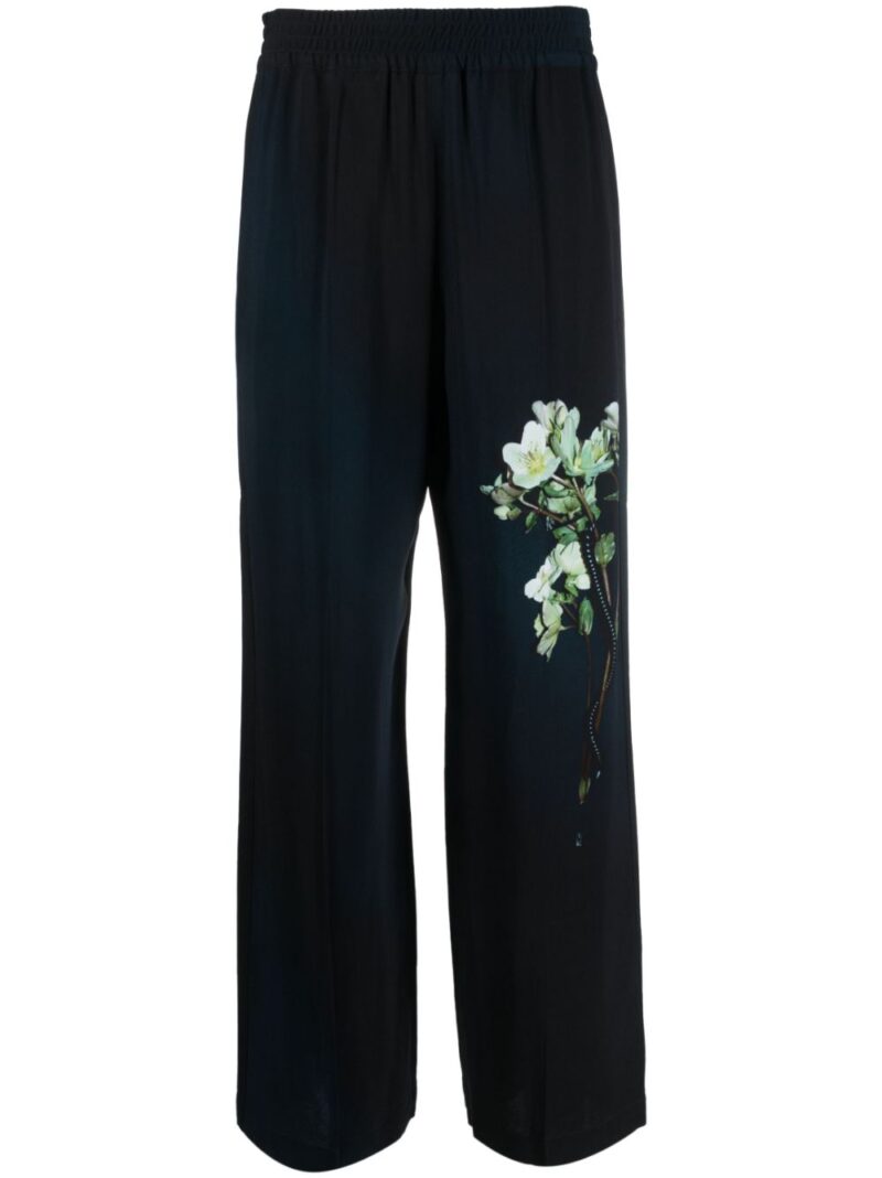 Victoria Beckham  floral-print wide-leg trousers