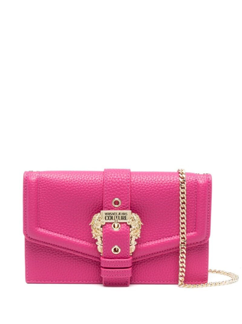 Versace Jeans Couture  logo-buckle faux-leather crossbody bag