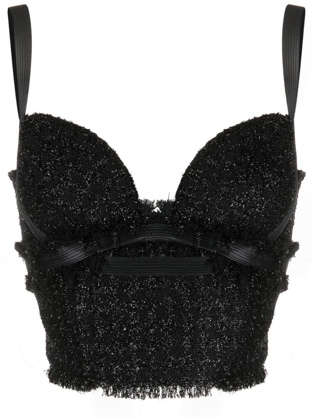 Versace tweed corset top