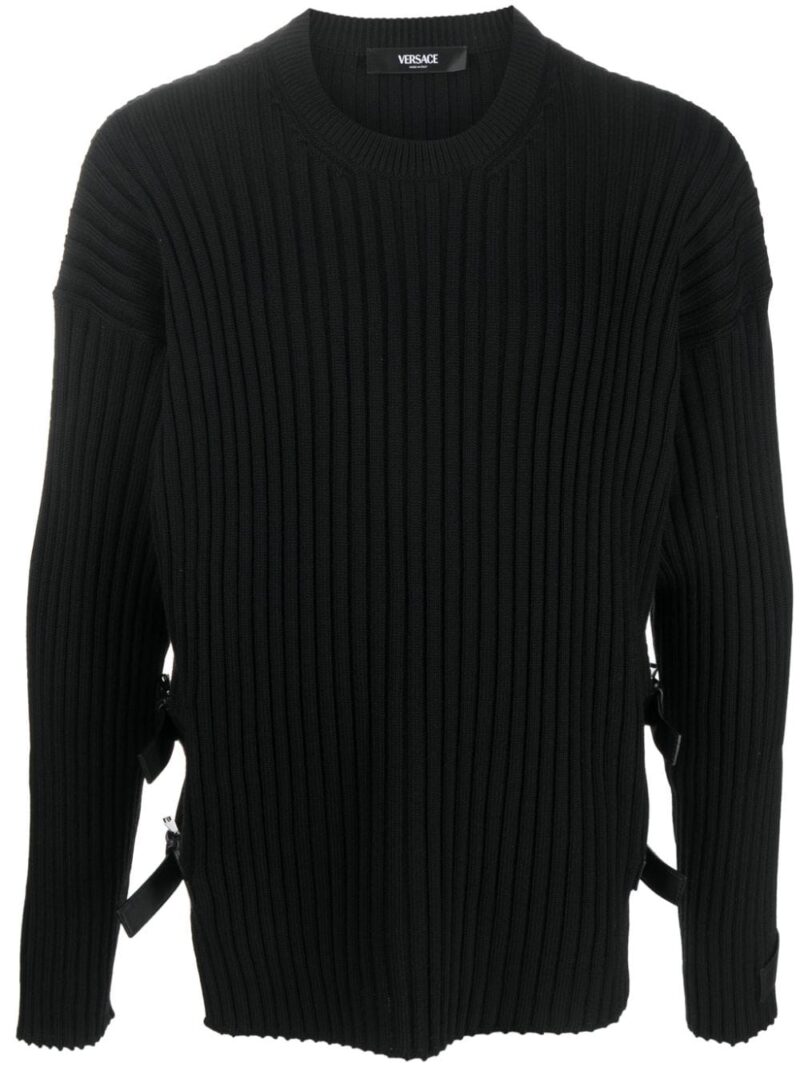 Versace  side-slit ribbed jumper