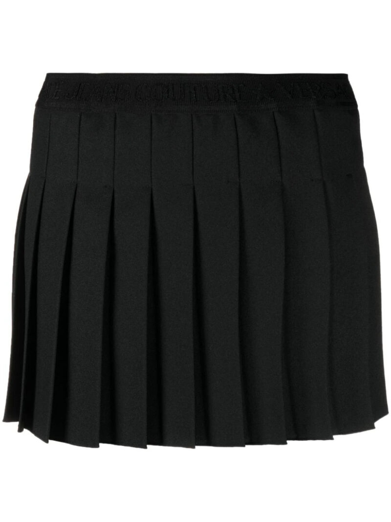 Versace Jeans Couture  logo-print strap pleated skirt