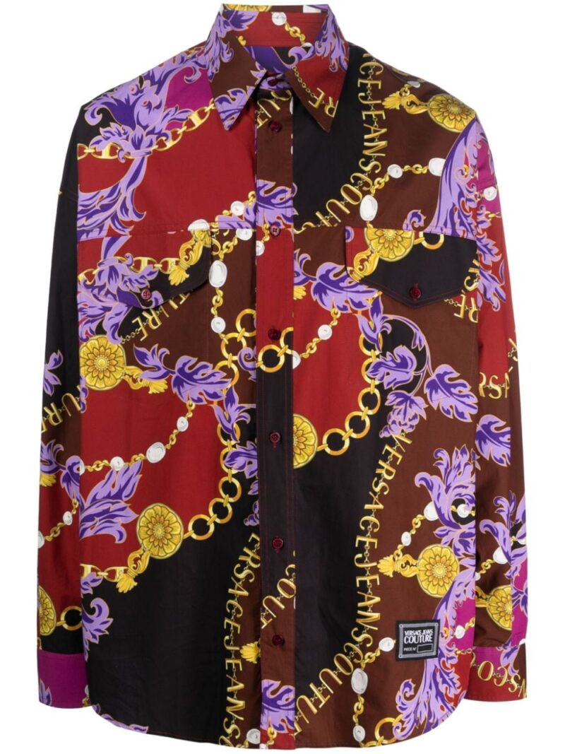 Versace Jeans Couture Chain Couture-print cotton shirt