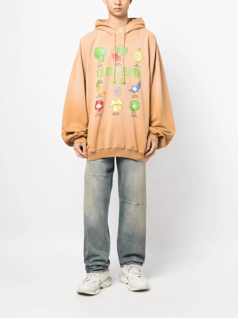 VETEMENTS  Vegan Logo drawstring hoodie