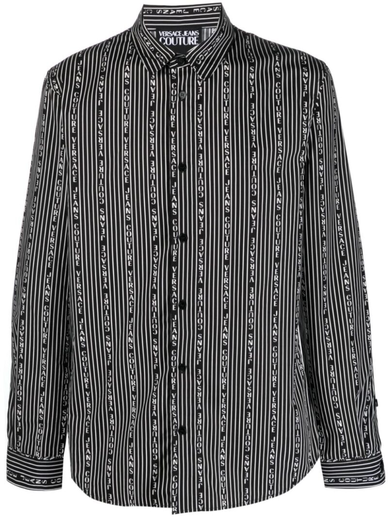Versace Jeans Couture logo-print striped shirt