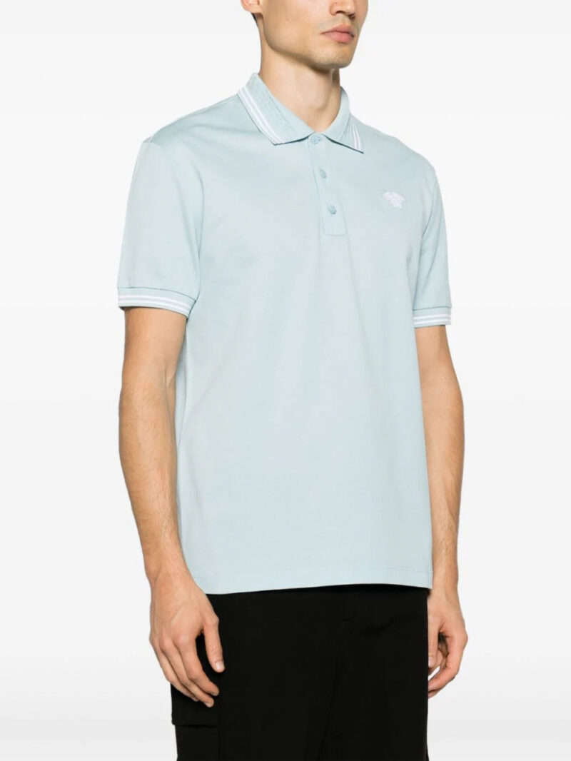 Versace  Medusa Head-embroidered polo shirt