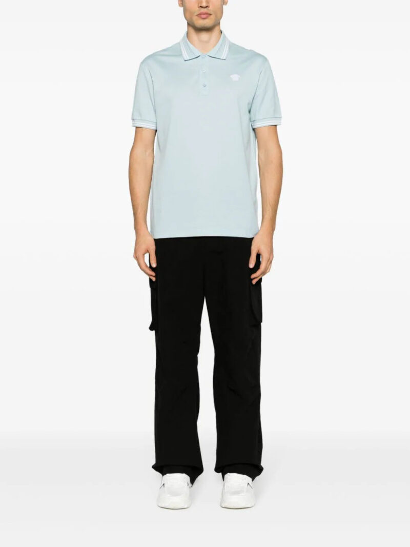 Versace  Medusa Head-embroidered polo shirt