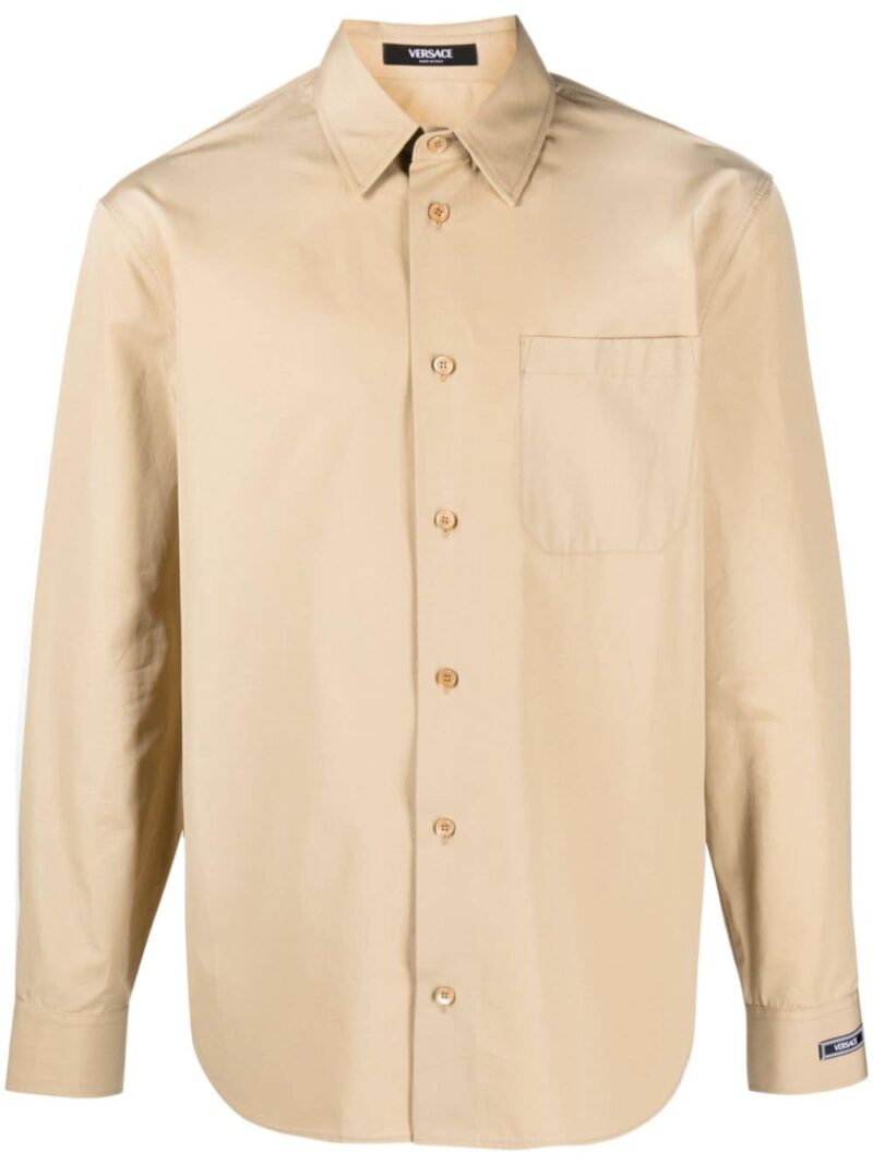 Versace poplin-texture cotton shirt