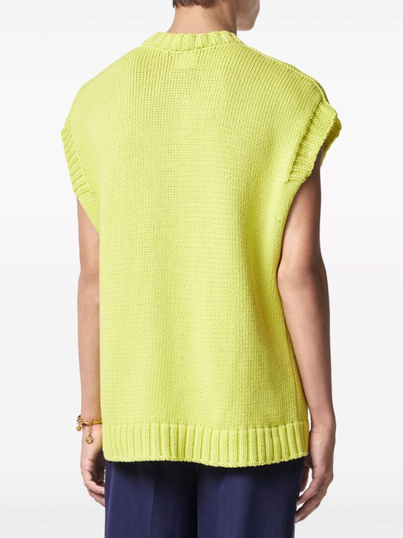 Versace intarsia-knit logo vest